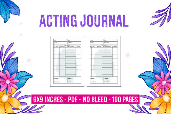 Acting Journal: Ready-to-Use KDP Interior PDF