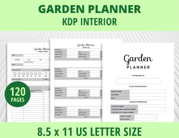Garden Planner Template KDP Interior Design Guide