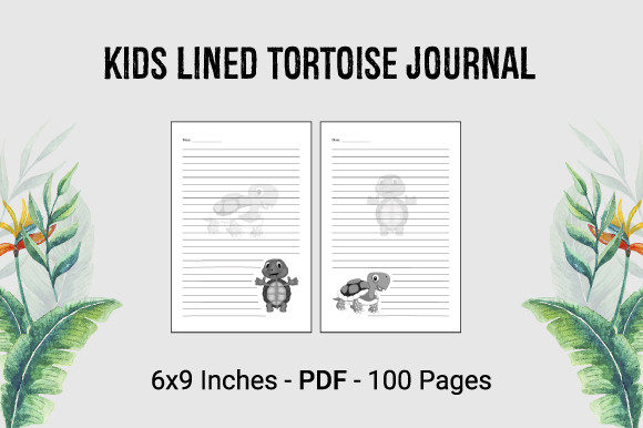 Kids Lined Tortoise Journal: A Ready-to-Use Interior for KDP and POD Success
