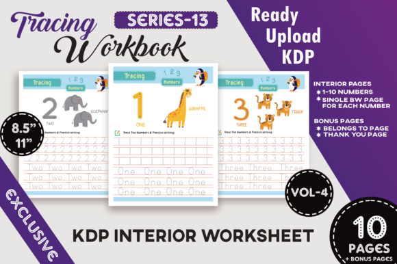 Streamlining Preschool Handwriting Resources with Vol-4 KDP Number Tracing Workbook Kids